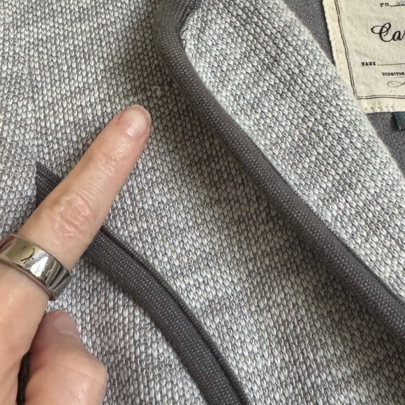 Cartonnier Jacket Beckett Piped Button Front Gray Jacket Size Small - Picture 2 of 10